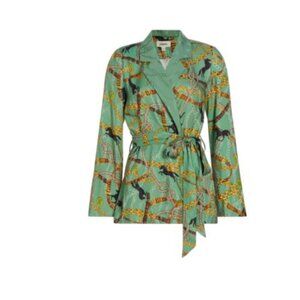 New L'AGENCE Status Print Robe Blouse